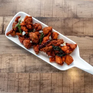 a plate of fried chicken