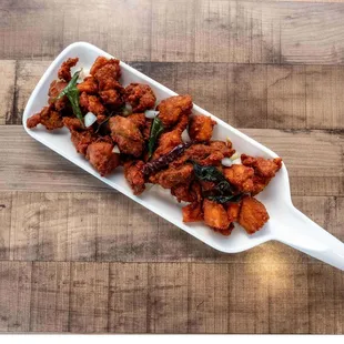 a plate of fried chicken