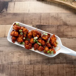 a plate of fried food