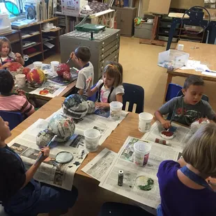 Primary students in Art.