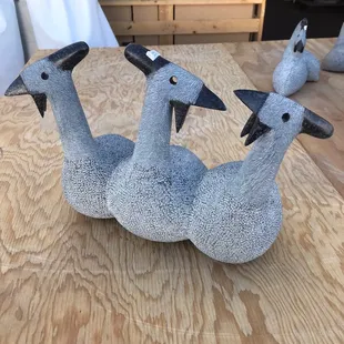 Rock carved birds