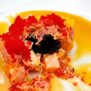 Center of it is filled with fresh CAVIAR! Amazing sauce