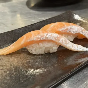 Salmon belly nigiri