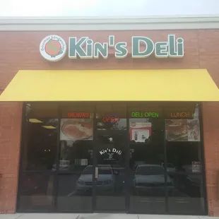 the front of the restaurant