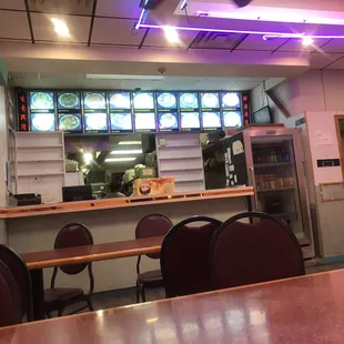 the interior of the restaurant