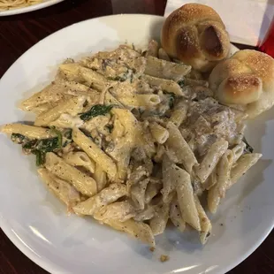 Spinach albunzzo with chicken added