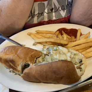 This chicken cheesesteak was huge. Plenty to fill you up. Wifes sandwich was NOT on the lunch special. No wonder it was huge!