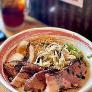 a bowl of ramen and noodles