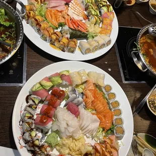 Sushi platters (dinner)