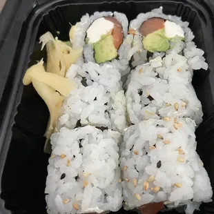 Philadelphia roll it was ok but too much cream cheese.