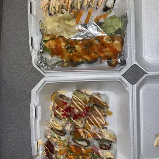 a variety of sushi