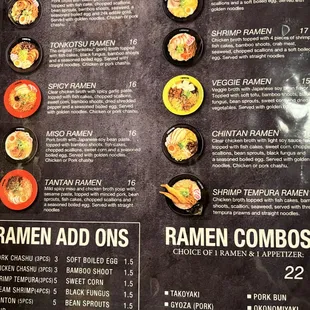 Noodle Menu