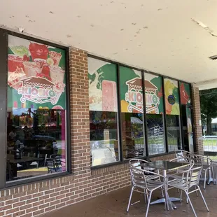 Entrance. Located at the end of a strip mall