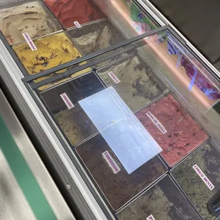 One section of fresh ice cream