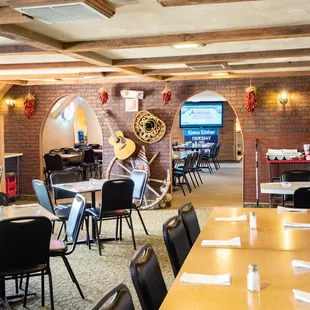 the dining area of the restaurant