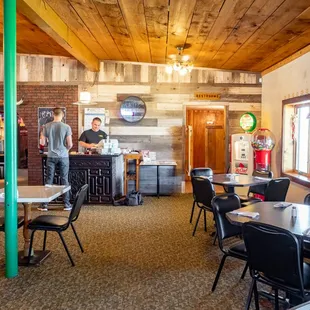 two men standing in the kitchen