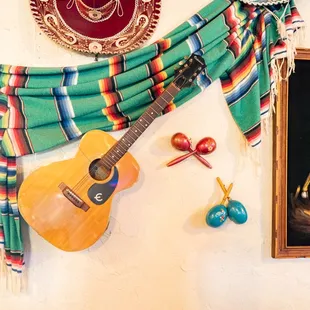 a guitar, mexican sombren, sombren, sombren, sombren, sombren