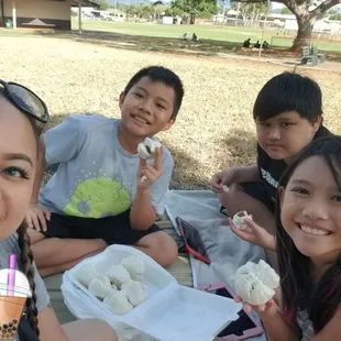 Dim sum picnic,  bit of park play, and pokemon of course!