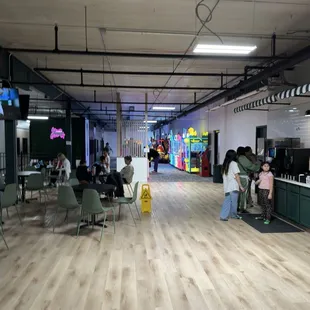 Coffee bar for adults and arcade