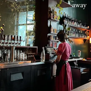 view from bar seating
