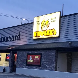 the front of the restaurant