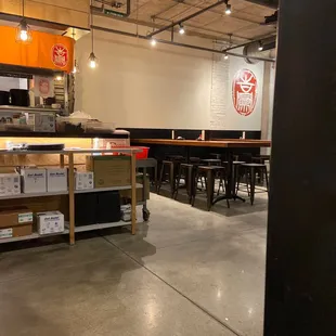 the inside of a restaurant