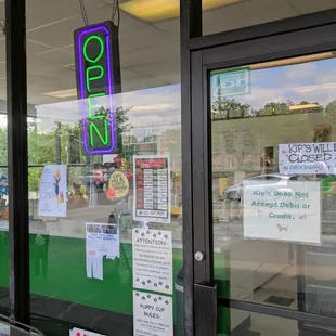 the front of the store