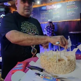 Bday girls Favorite cake in the world!  I had kips chocolate molten lava cake and it was amazeballs