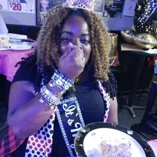 They let us bring our bday cake !!