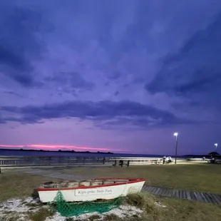 On the pier watching the sun set