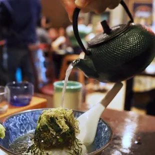 A special fish dish with rice served with dashi- was homey and soothing but forgot he name!