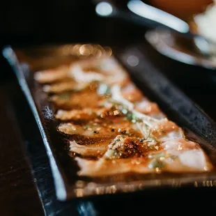 Fish carpaccio I can&apos;t remember the name but it was really delicious