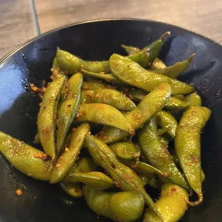 Spicy Garlic Edamame