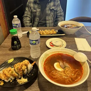 Ramen with Super Crunch Roll