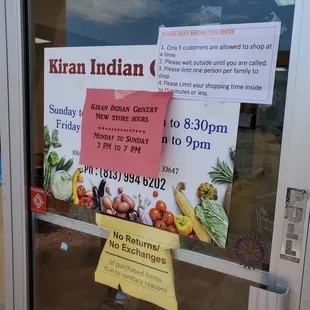 April 2020: New Hours