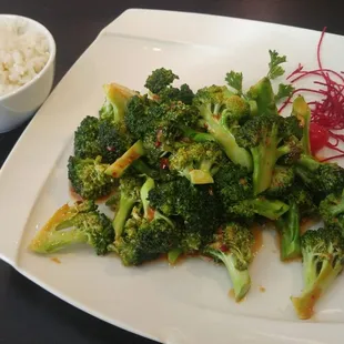 Spicy broccoli &amp; white rice
