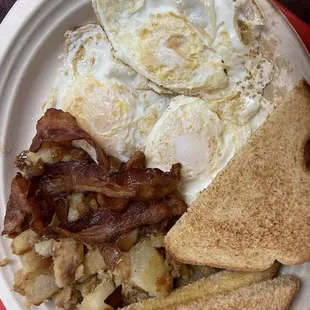 2 Eggs any style and Meat Breakfast