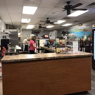 a view of the kitchen