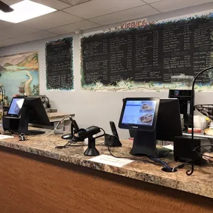 the counter area