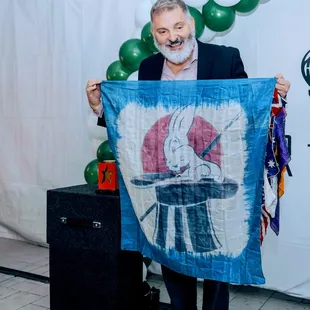 Performing a classic a magic trick for a birthday party.