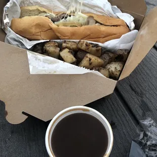 French dip with side of potatoes!
