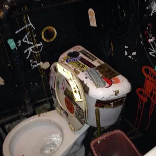Creepy bathroom or artistic masterpiece? You be the judge.