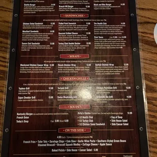 sushi and sashimi, menu