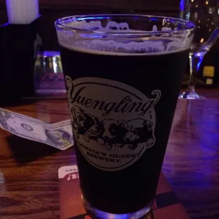 Yuengling glass, but not a Yuengling.  Opera cream Stout in there boys. And it&apos;s delicious.