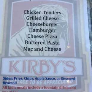 Children&apos;s Menu