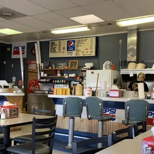 the interior of the restaurant
