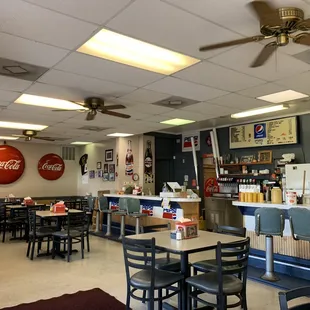 the interior of the restaurant