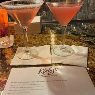 Victoria's Secret martini (left) cosmo (right)