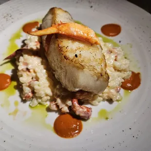 Pan Roasted Sea Bass with risotto