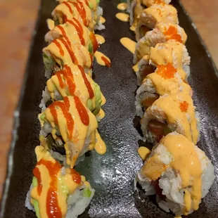 Tsunami Roll (L) &amp; Phoenix Roll (R)